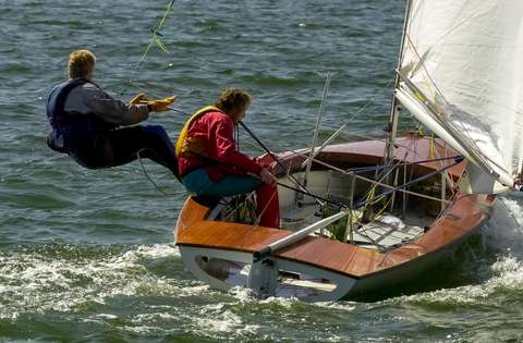 H-Jolle im Regatta-Modus